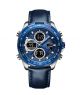 Timezone Aurora Crest Watch For Men (TZ-1303)-Blue Bezel - Blue Strap - On Installments - IS-0205